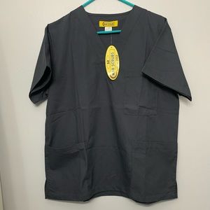 Mars Dark Gray Scrub Top Sz Medium NWT